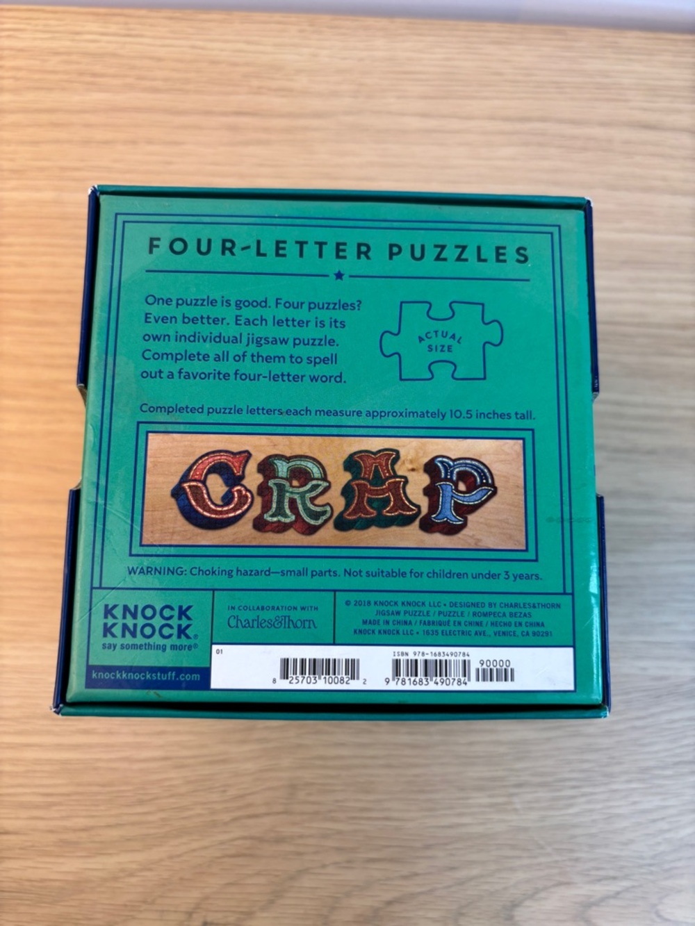 Knock Knock “Crap" Four-Letter Jigsaw Puzzle. Bag Sealed - Picture 7 of 8